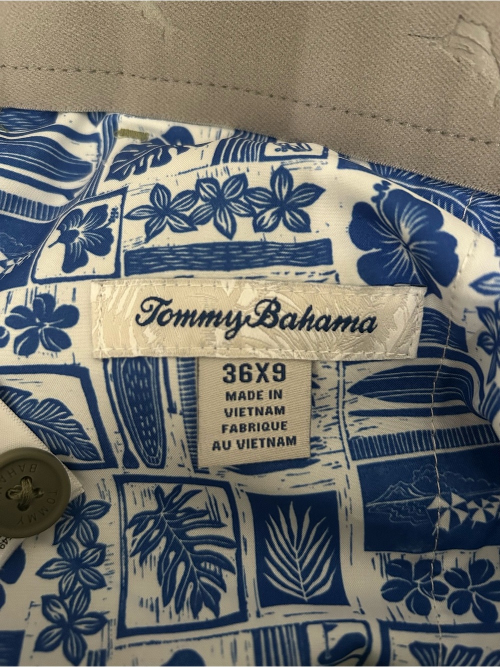 Tommy Bahama Olive Green Flat-Front Performance Shorts - Picture 4 of 5